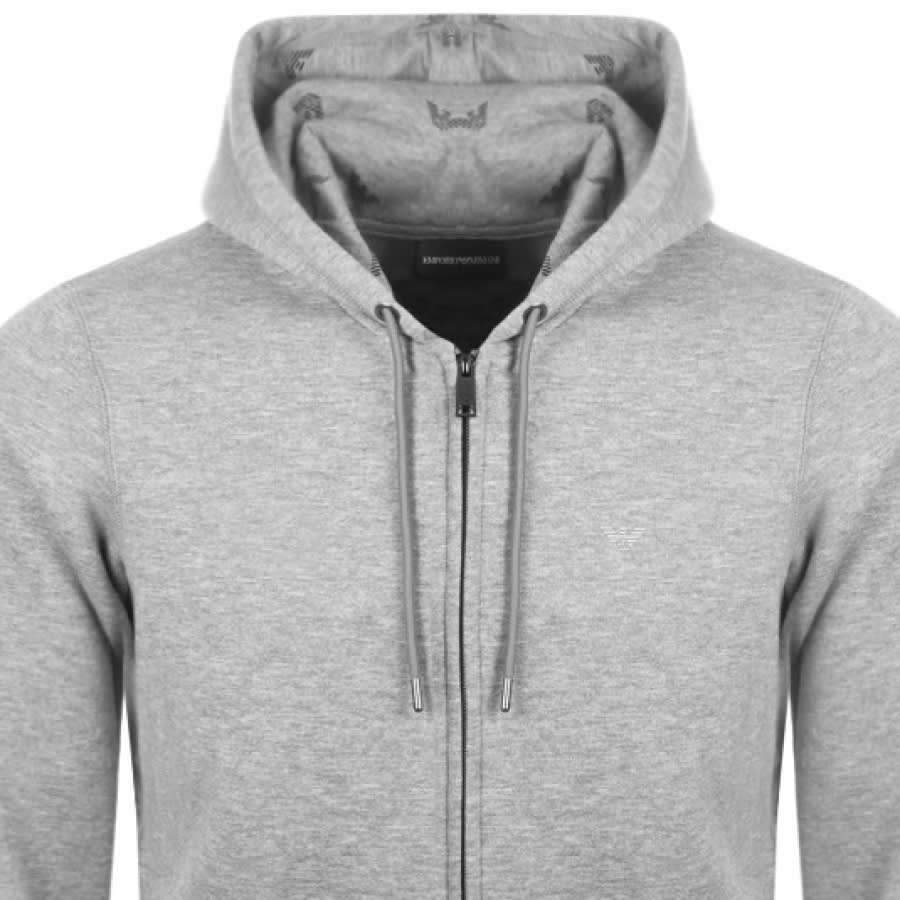 Alternative Image for ProductEmporio Armani Full Zip Hoodie Grey2